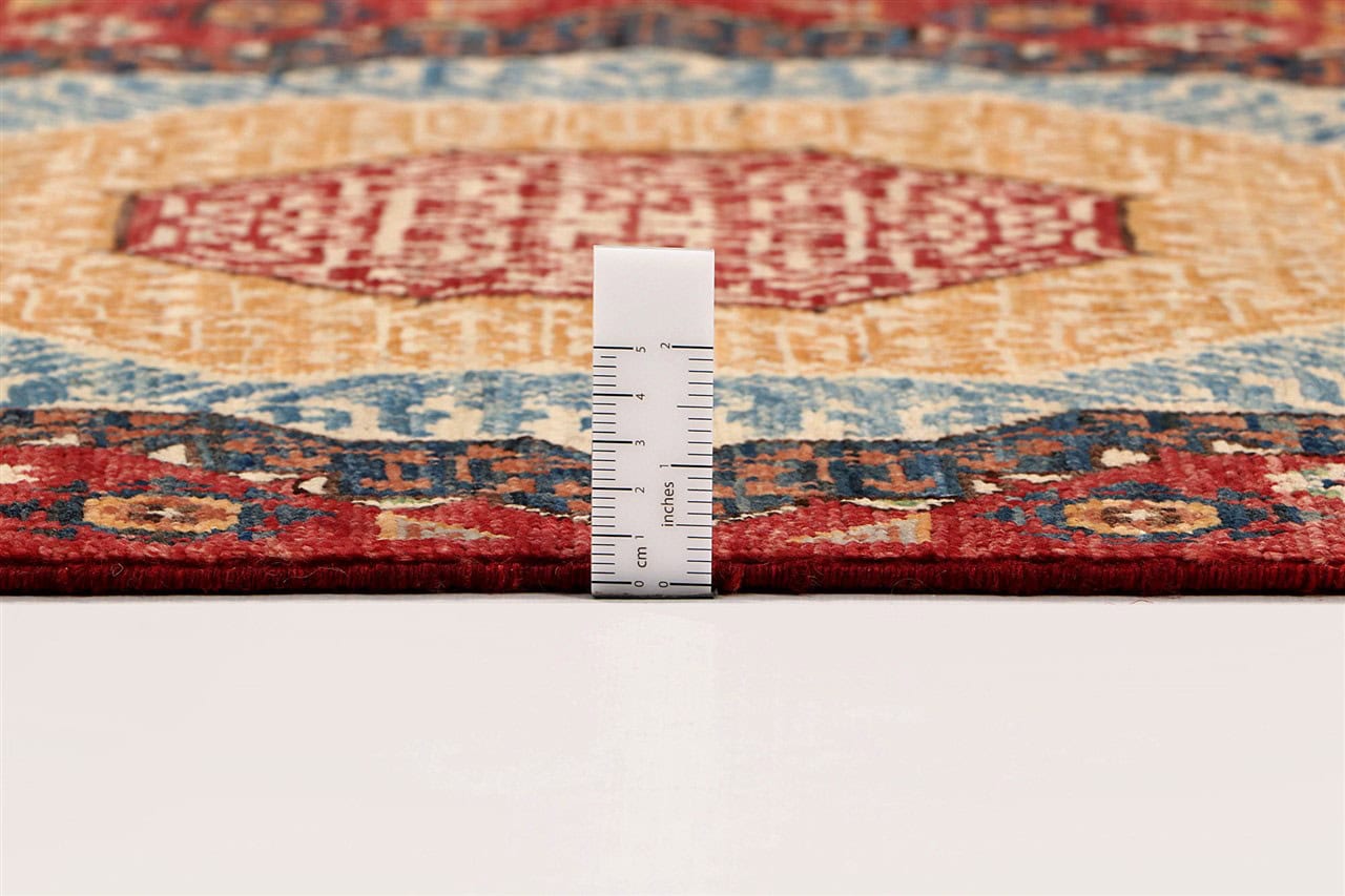 Tappeto Passatoia Mamluk Moderno Multicolore, Fatto a mano, 906x76cm