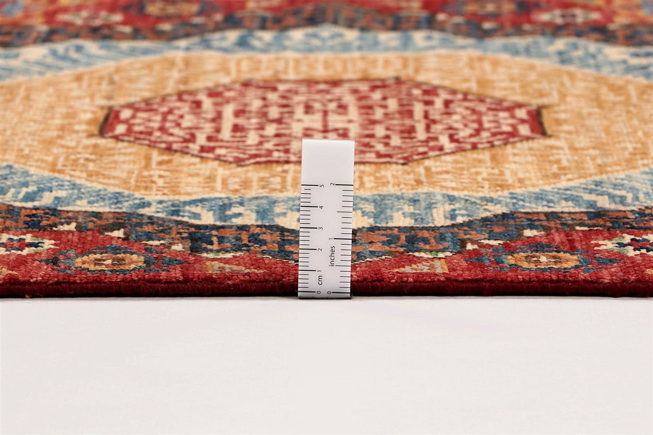 Tappeto Passatoia Mamluk Moderno Multicolore, Fatto a mano, 909x78cm