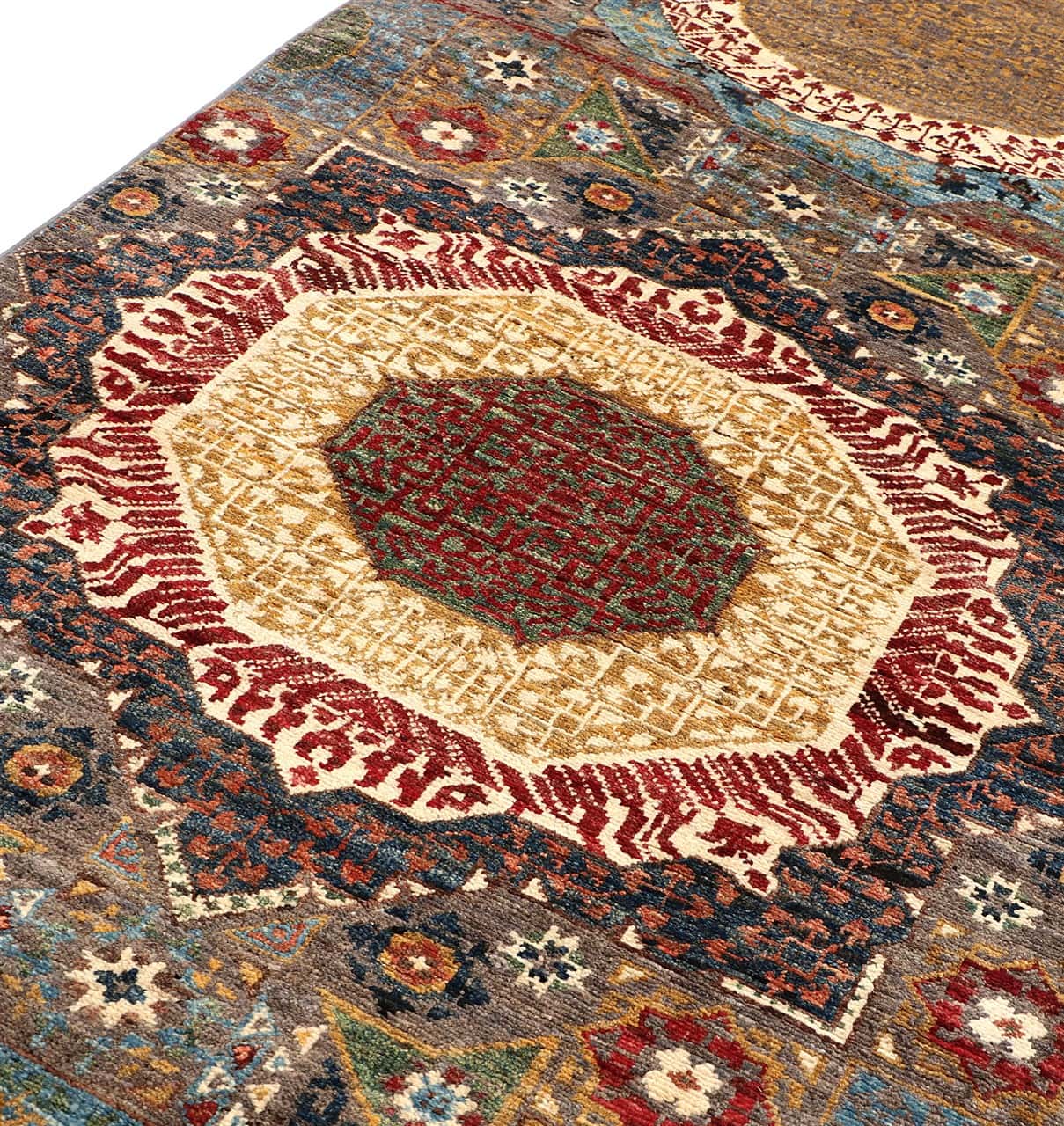 Tappeto Passatoia Mamluk Moderno Multicolore, Fatto a mano, 895x80cm