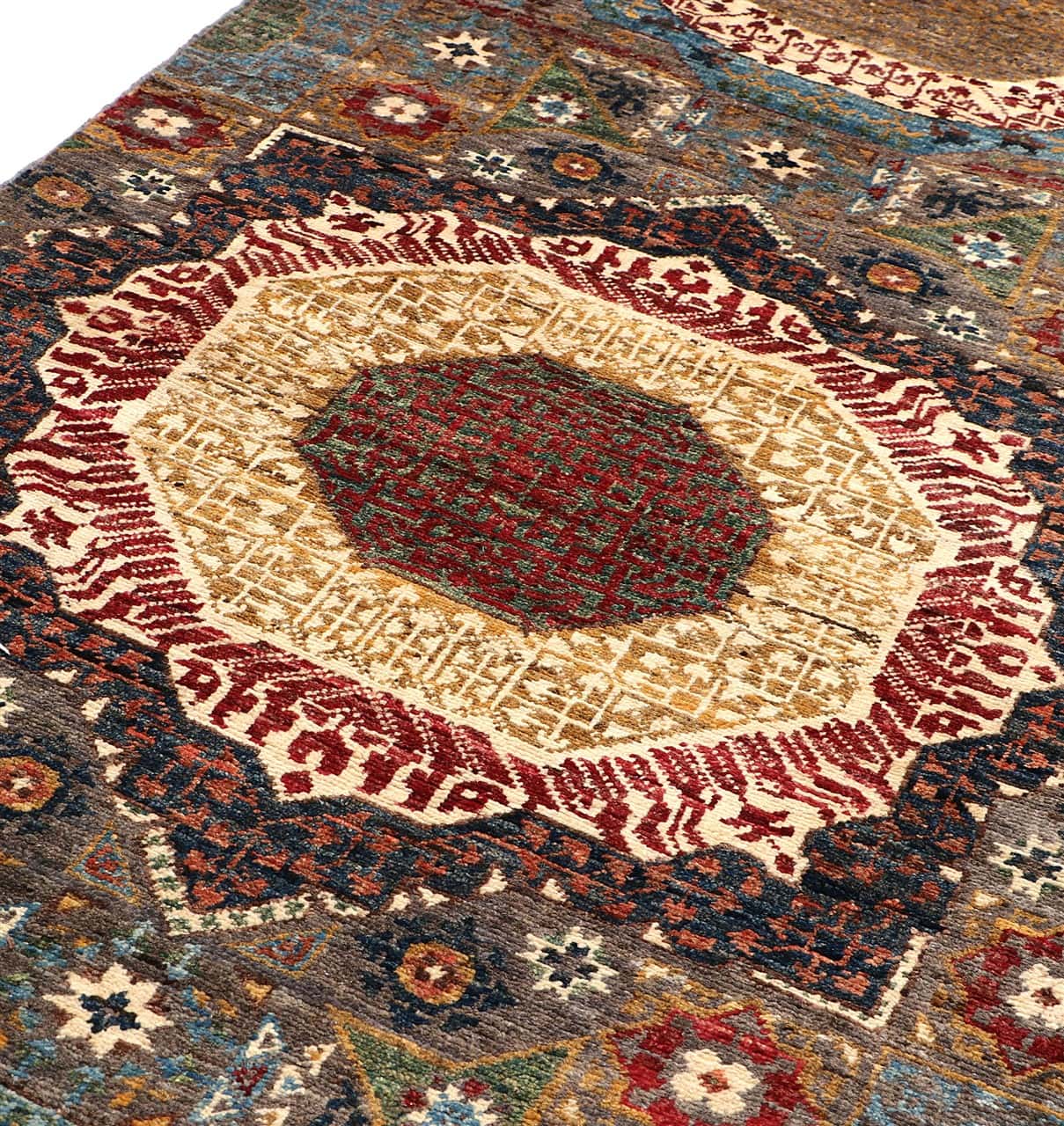 Tappeto Passatoia Mamluk Moderno Multicolore, Fatto a mano, 899x77cm