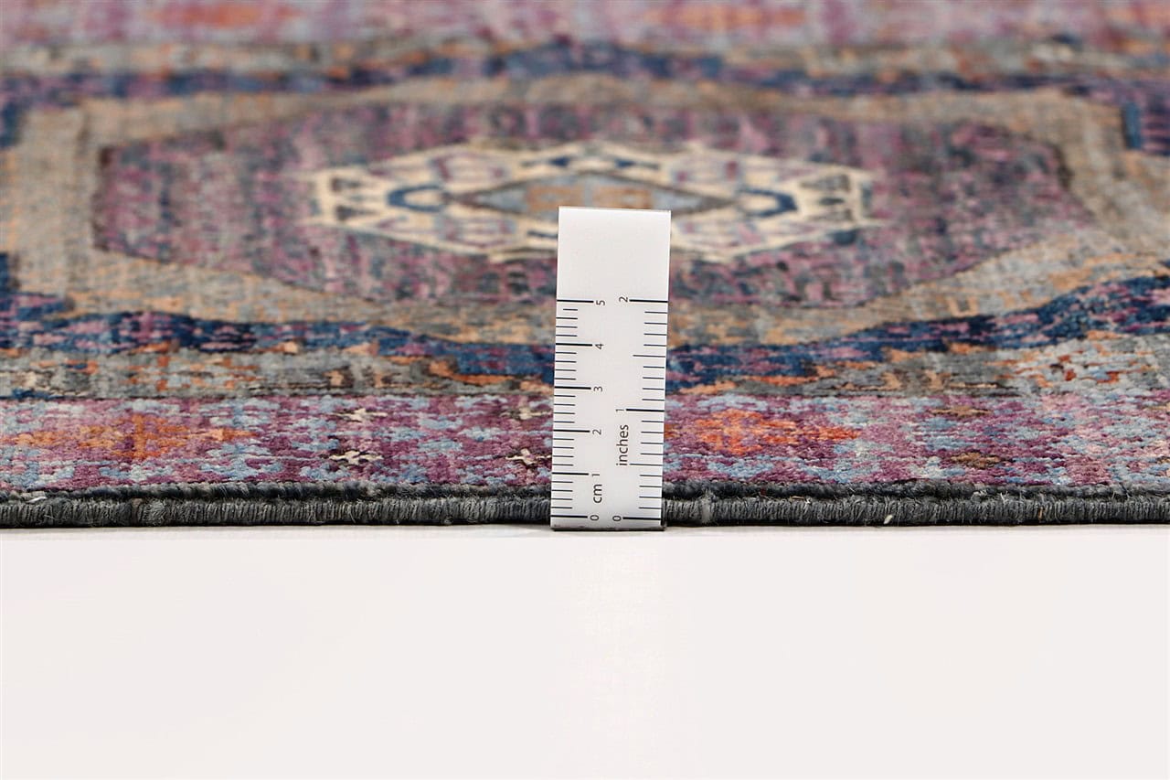 Tappeto Passatoia Mamluk Moderno Multicolore, Fatto a mano, 897x75cm