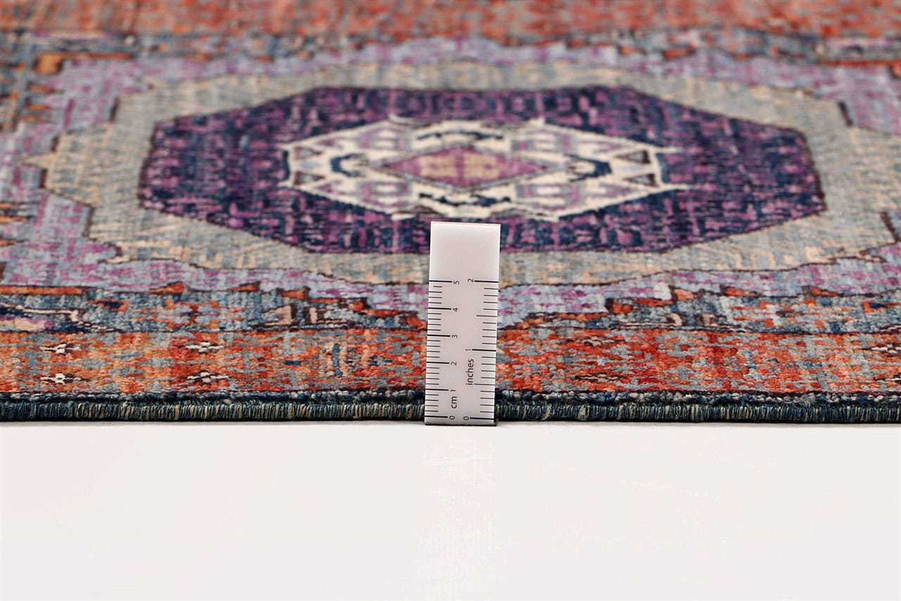 Tappeto Passatoia Mamluk Moderno Multicolore, Fatto a mano, 468x76cm