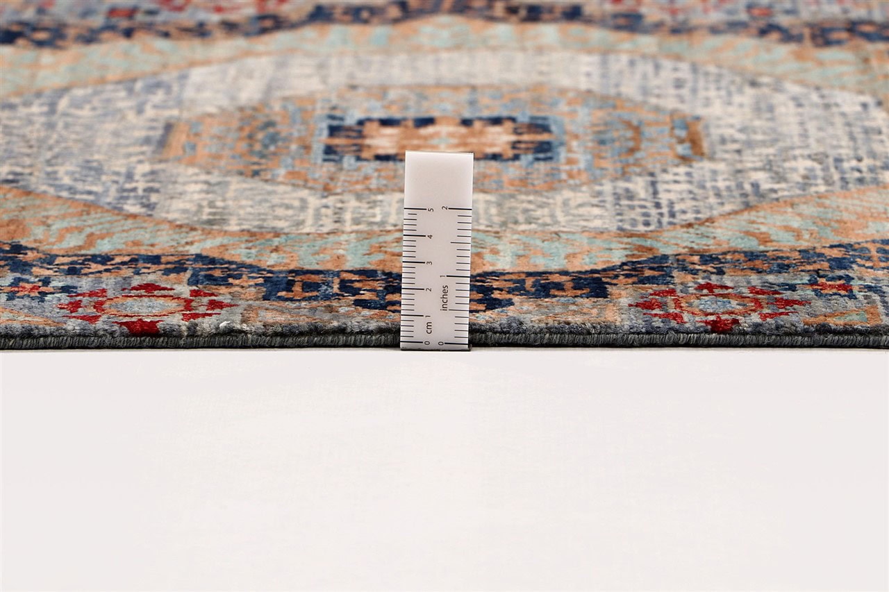 Tappeto Passatoia Mamluk Moderno Multicolore, Fatto a mano, 180x77cm