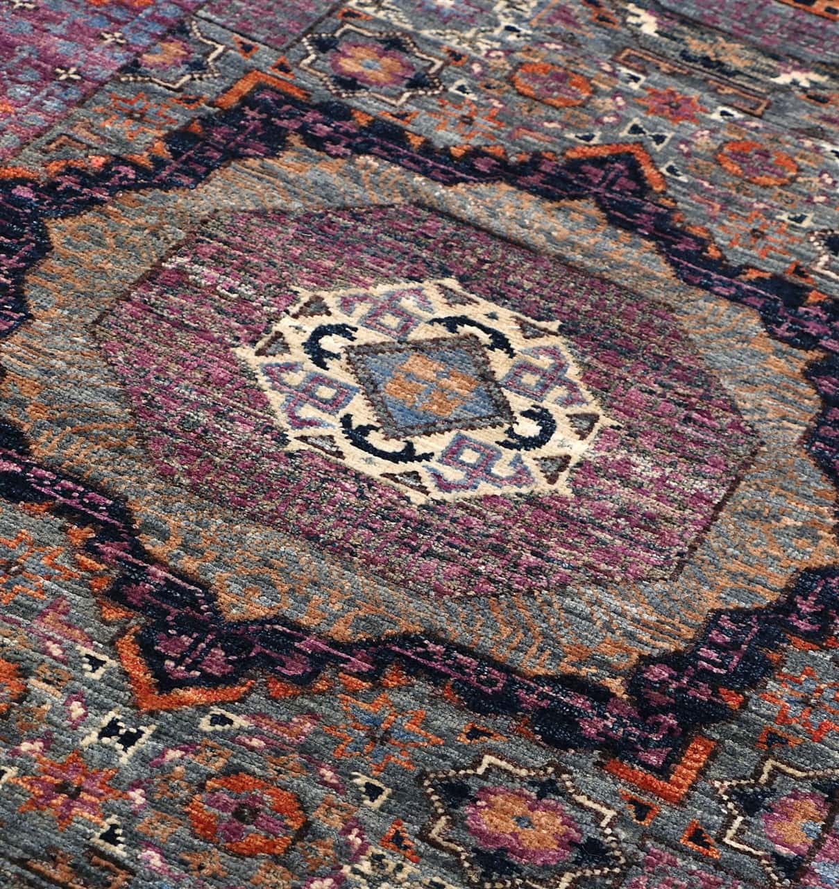 Tappeto Passatoia Mamluk Moderno Multicolore, Fatto a mano, 465x75cm