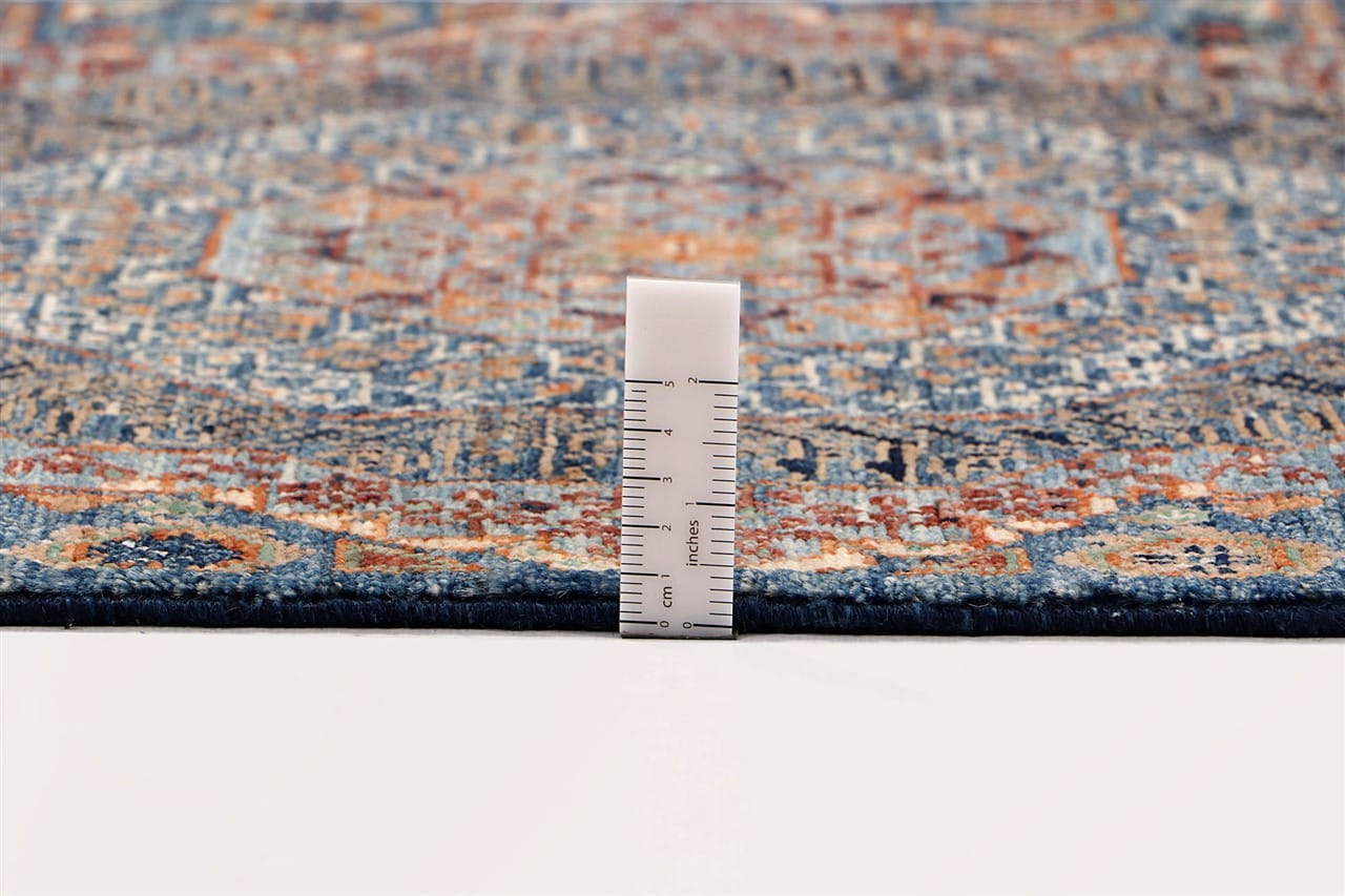 Tappeto Passatoia Mamluk Moderno Multicolore, Fatto a mano, 309x82cm