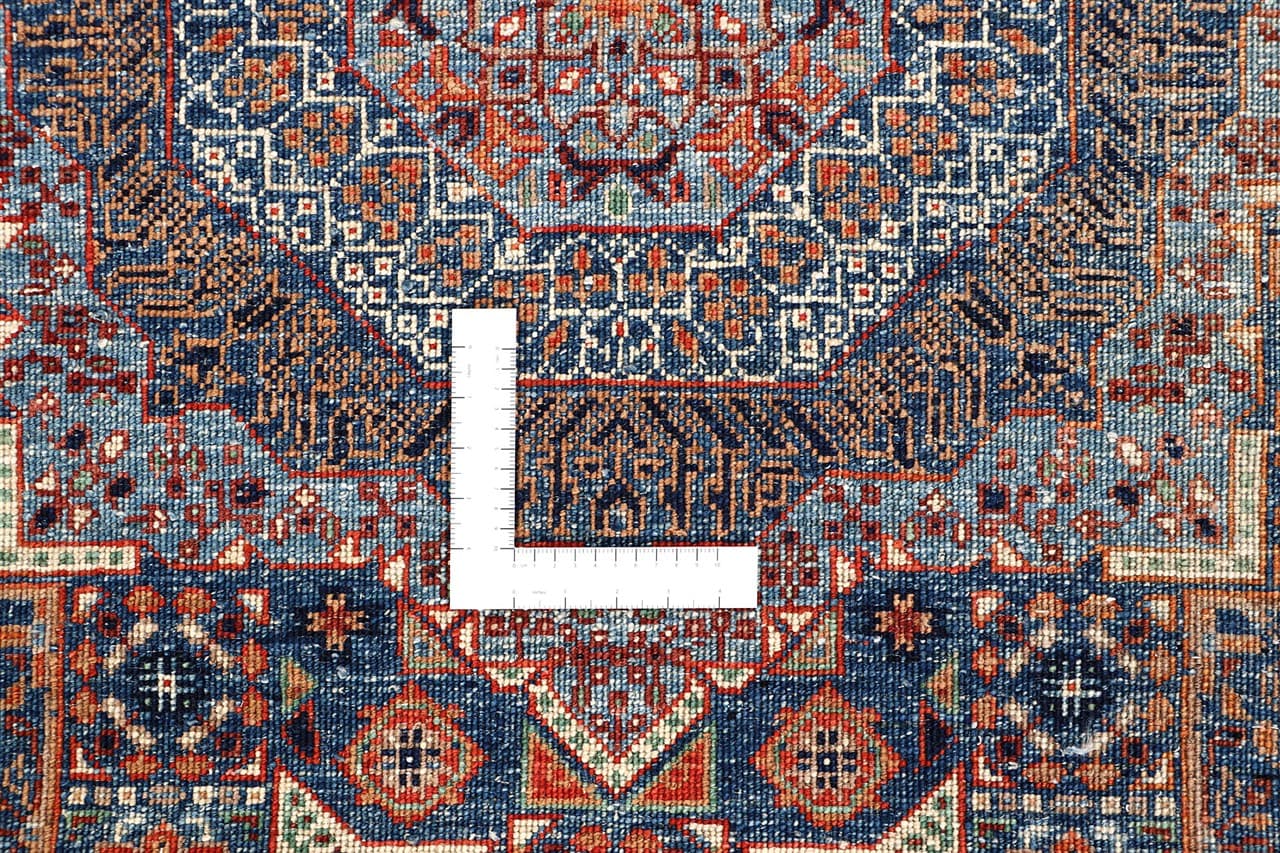 Tappeto Passatoia Mamluk Moderno Multicolore, Fatto a mano, 309x82cm