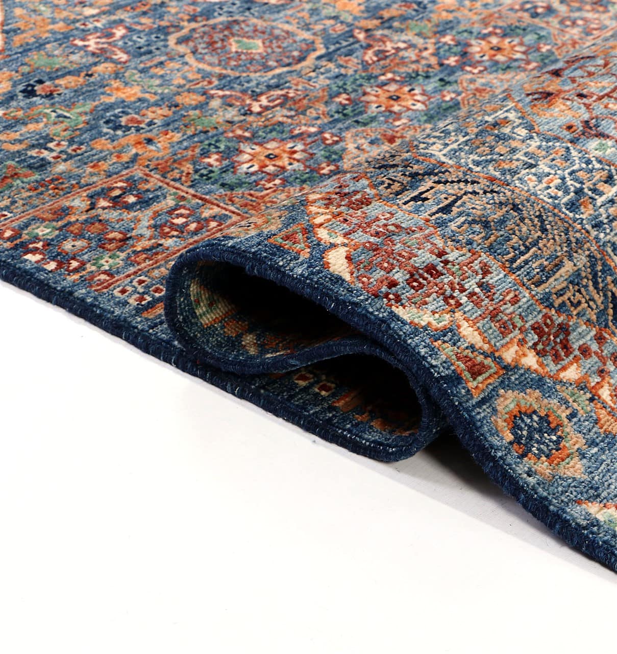 Tappeto Passatoia Mamluk Moderno Multicolore, Fatto a mano, 309x82cm