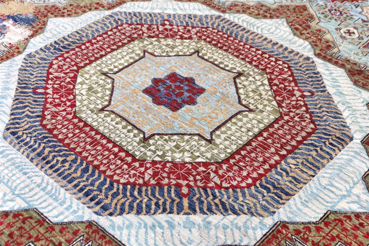 Tappeto Mamluk Moderno Multicolore, Fatto a mano, 446x379cm