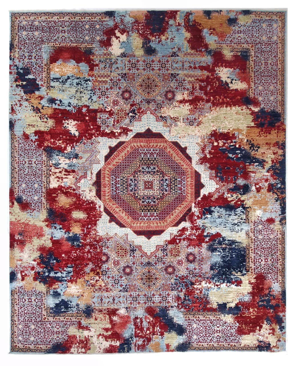 Tappeto Mamluk Moderno Multicolore, Fatto a mano, 446x359cm