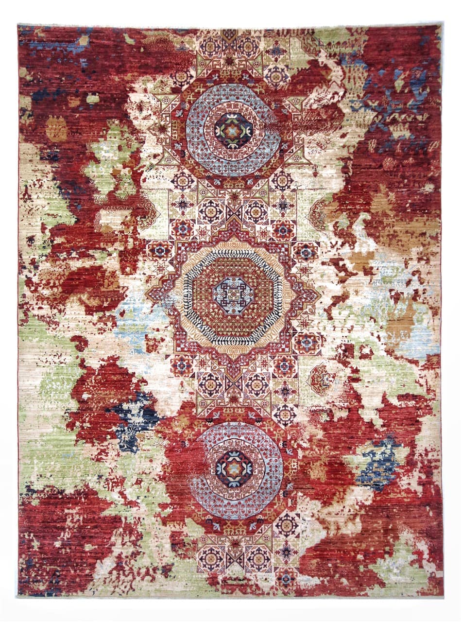 Tappeto Mamluk Moderno Multicolore, Fatto a mano, 358x269cm