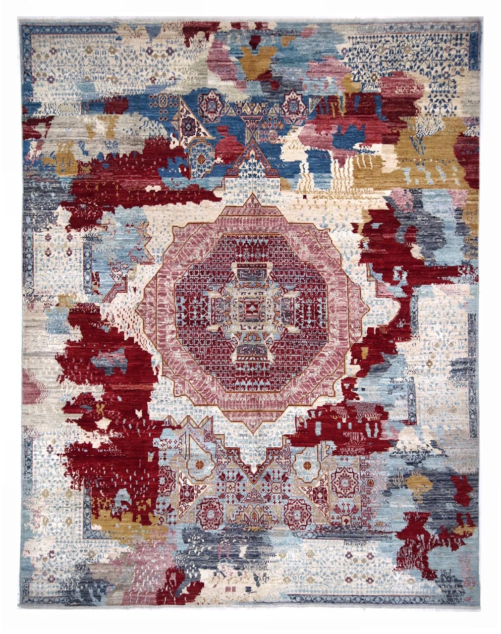 Tappeto Mamluk Moderno Multicolore, Fatto a mano, 298x241cm