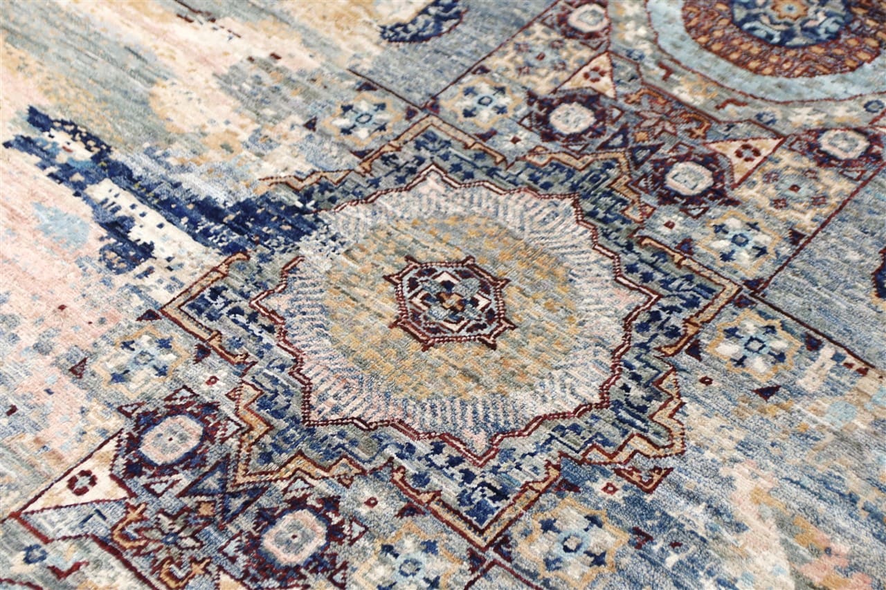 Tappeto Mamluk Moderno Multicolore, Fatto a mano, 208x148cm