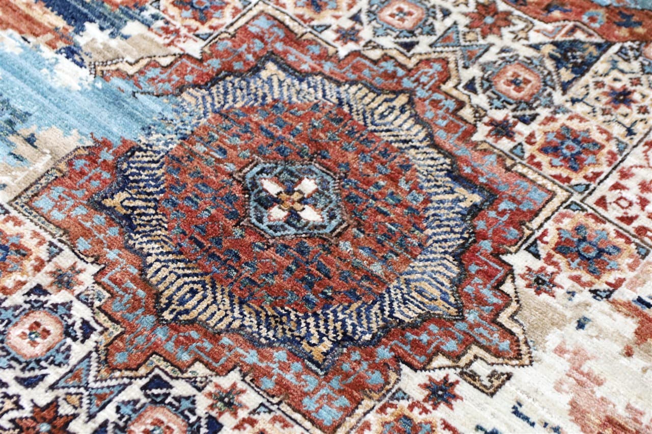 Tappeto Mamluk Moderno Multicolore, Fatto a mano, 207x150cm