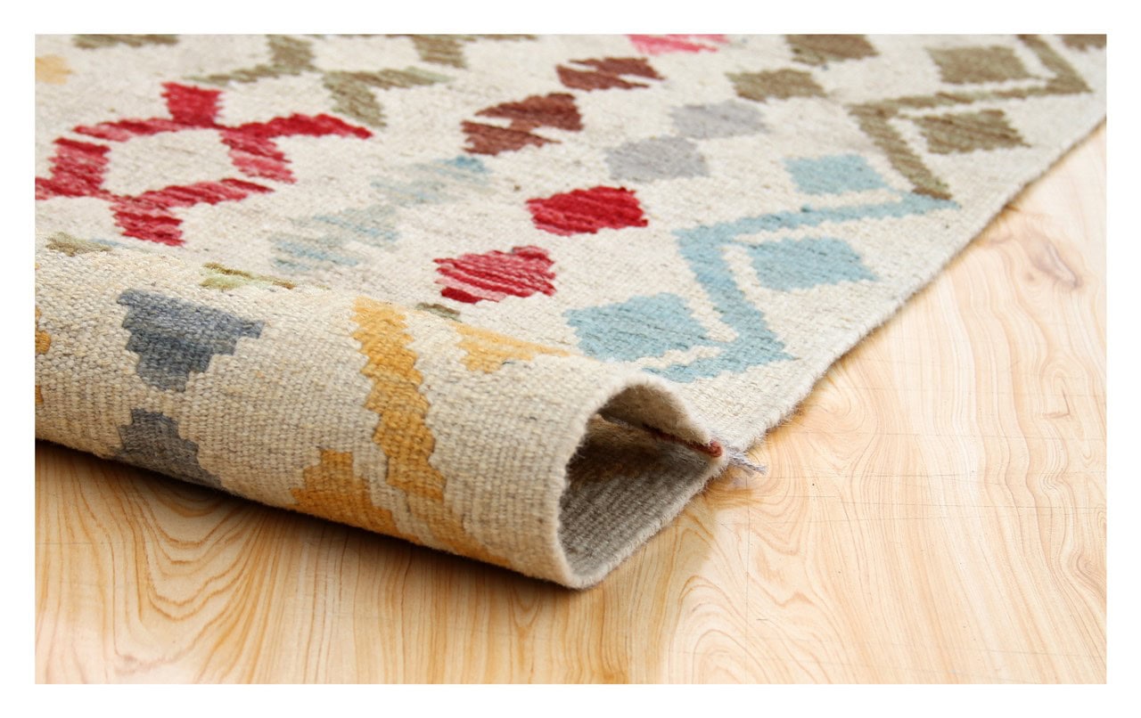 Tappeto Kilim Kaudani Afghan fatto a mano multicolore 403x302cm