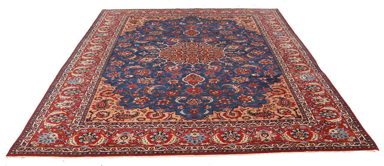 Tappeto Isfahan Antico Persiano Autentico | Annodato a Mano 350x260cm