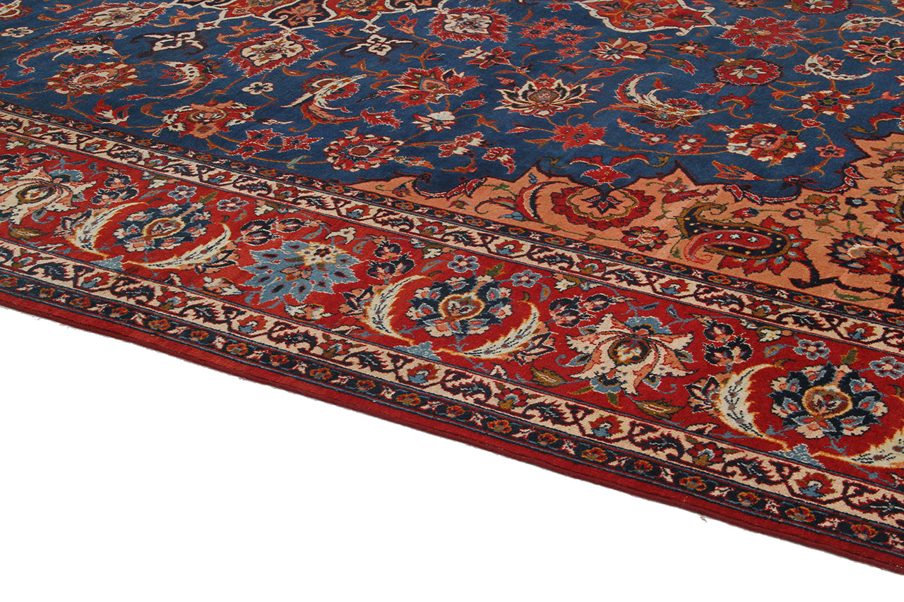 Tappeto Isfahan Antico Persiano Autentico | Annodato a Mano 350x260cm