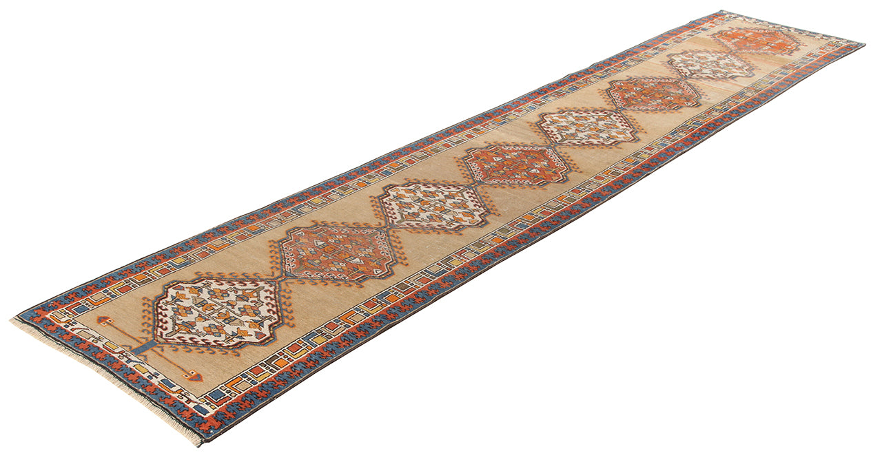 Authentic Antique Persian Malayer Rug | Hand-Knotted 460x95cm