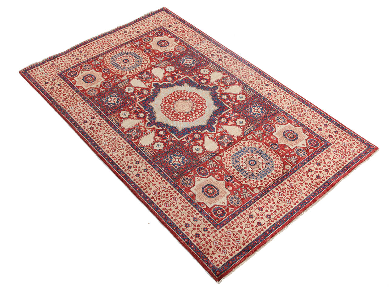 Tappeto Orientale Mamluk fatto a mano, multicolore 181x115cm
