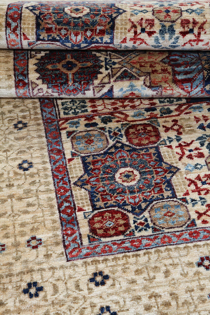Tappeto Orientale Mamluk fatto a mano, multicolore 206x153cm