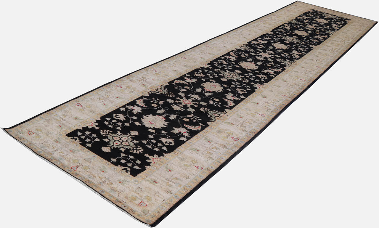 Tappeto Ziegler Farahan premium in lana, fatto a mano 434x85cm