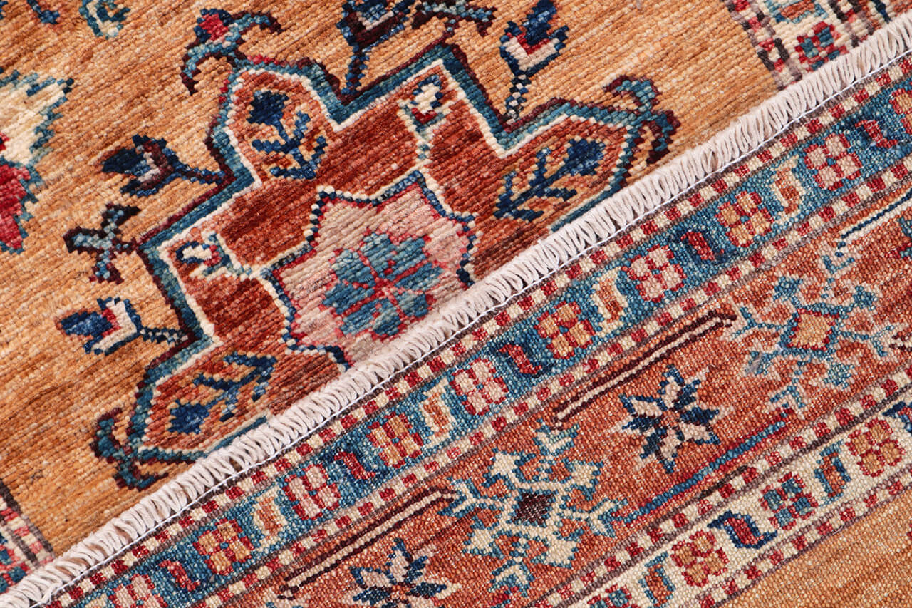 Handmade Premium Afghan Kazak Wool Rug, 252x80cm