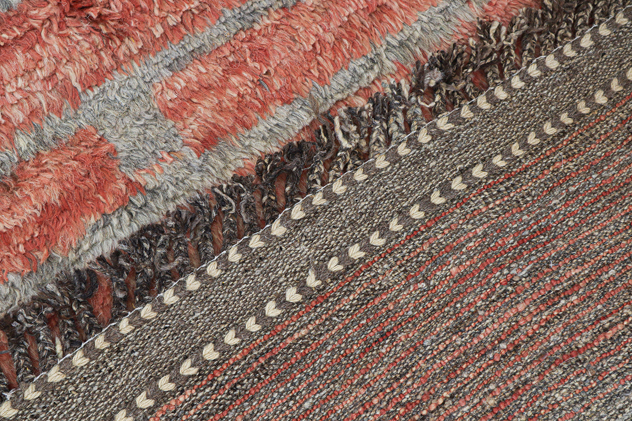 Modern design brown Berber style carpet, handmade 310x196cm