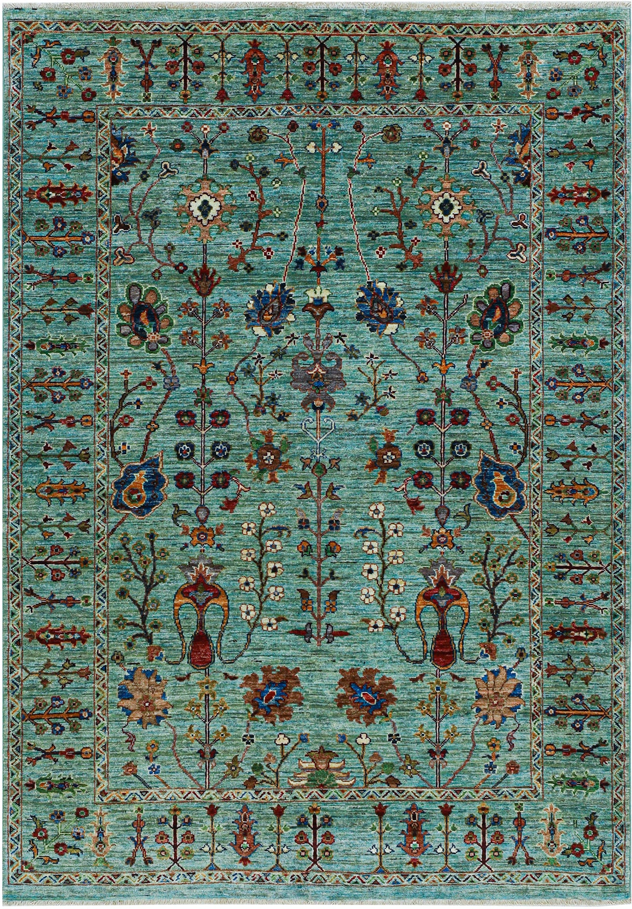 Handmade Ziegler Decorative Floral Rug, 216x151cm