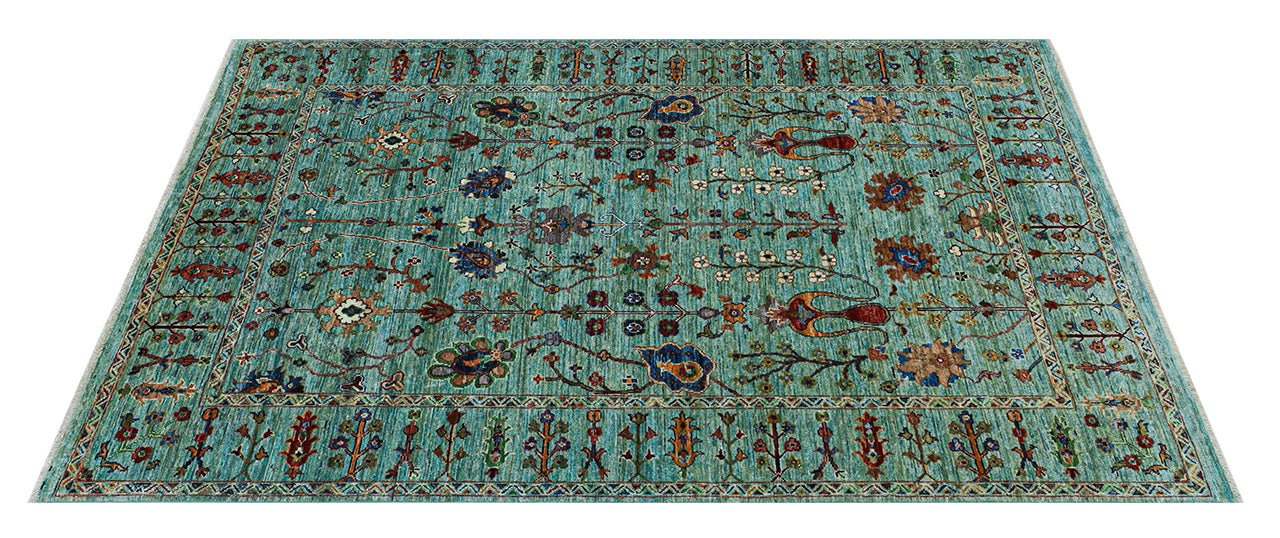Handmade Ziegler Decorative Floral Rug, 216x151cm