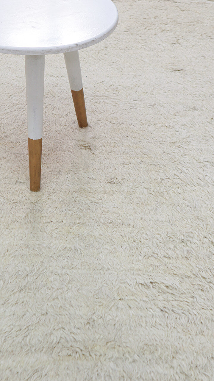 Tappeto design moderno bianco stile berbero, fatto a mano 240x180cm