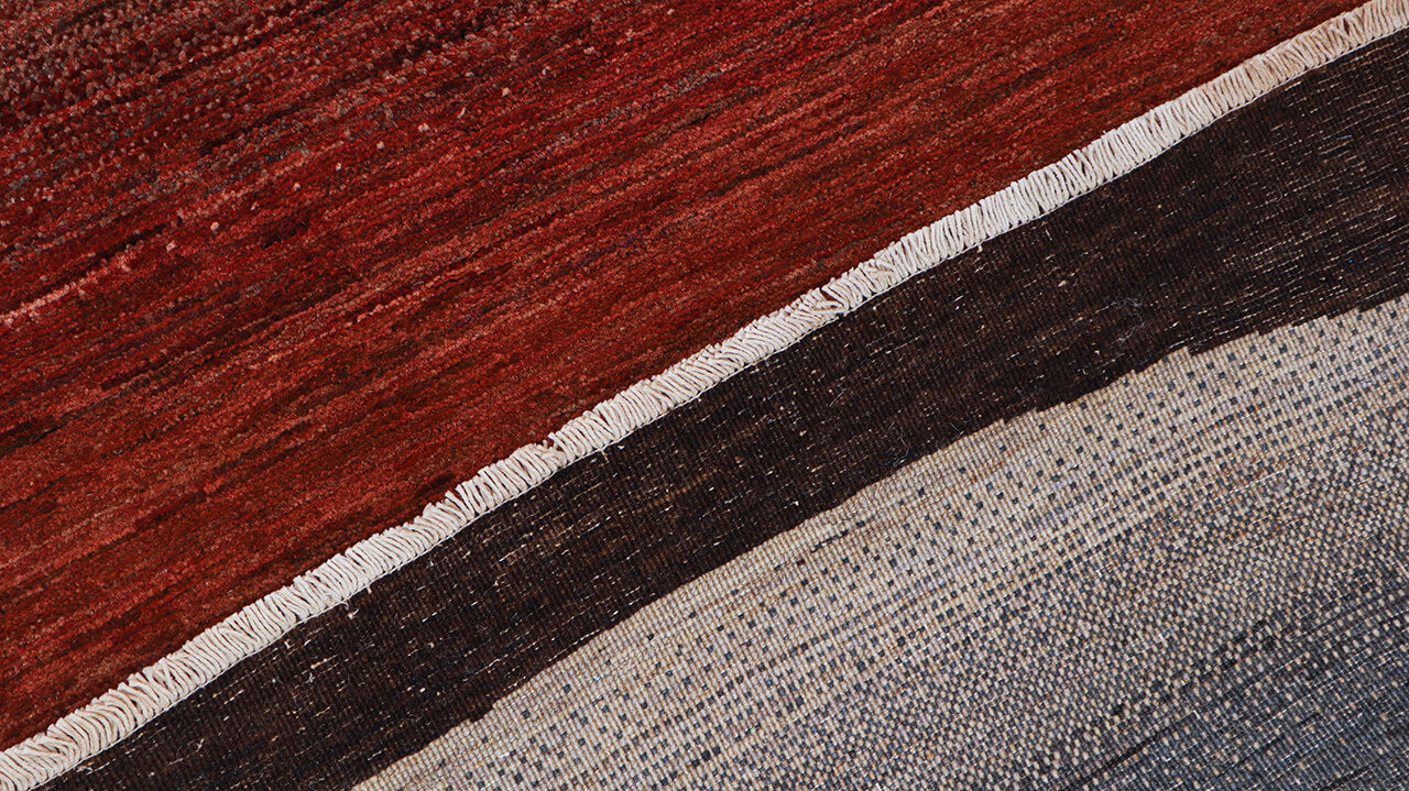 Modern design wool carpet, handmade, multi, 224x176cm