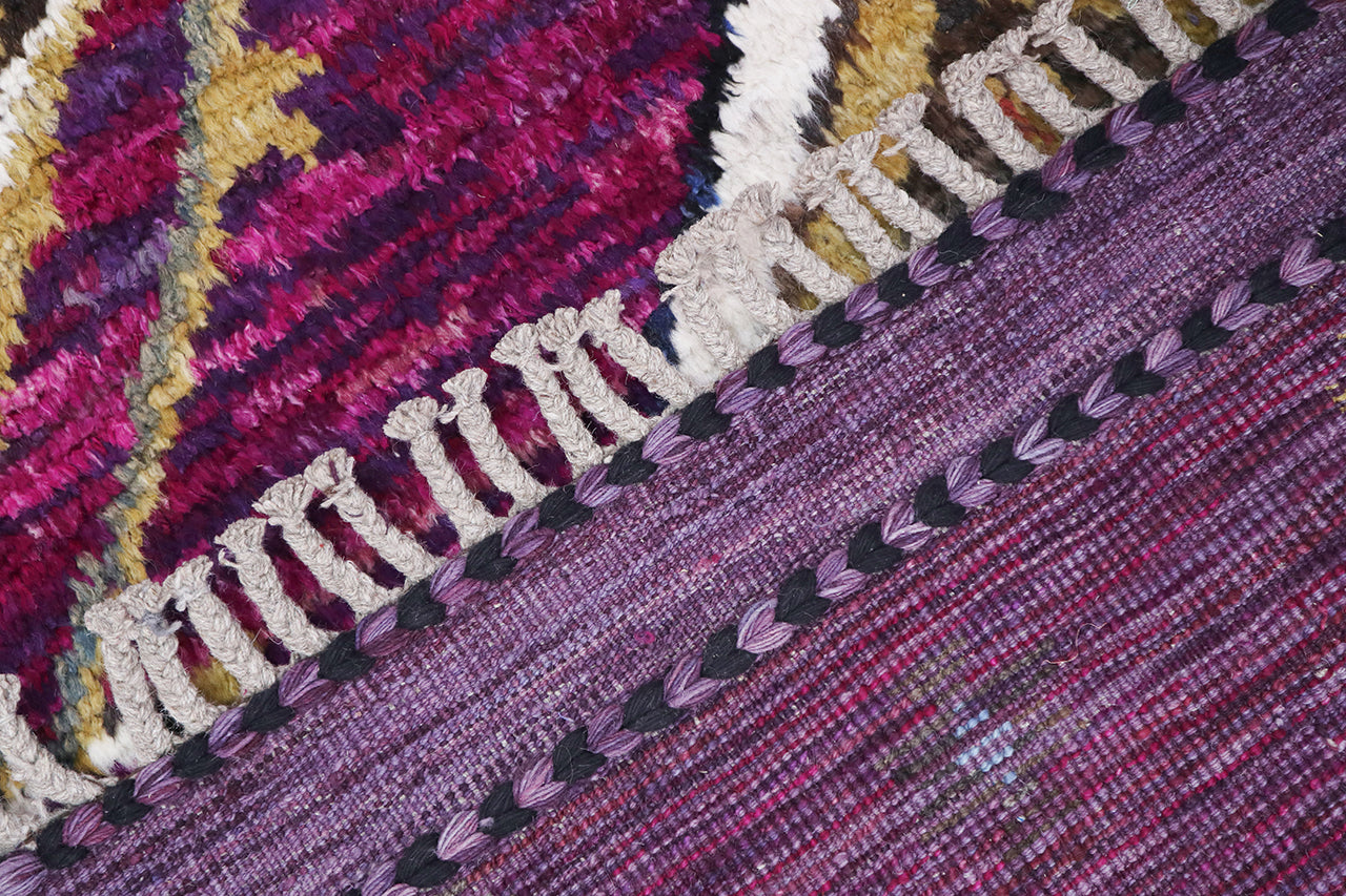 Tribal Berber carpet purple, handmade 327x213cm