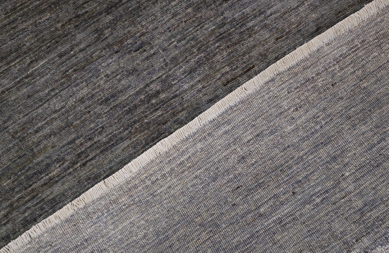 Handmade Afghan Dark Grey Wool Rug 260_198 cm