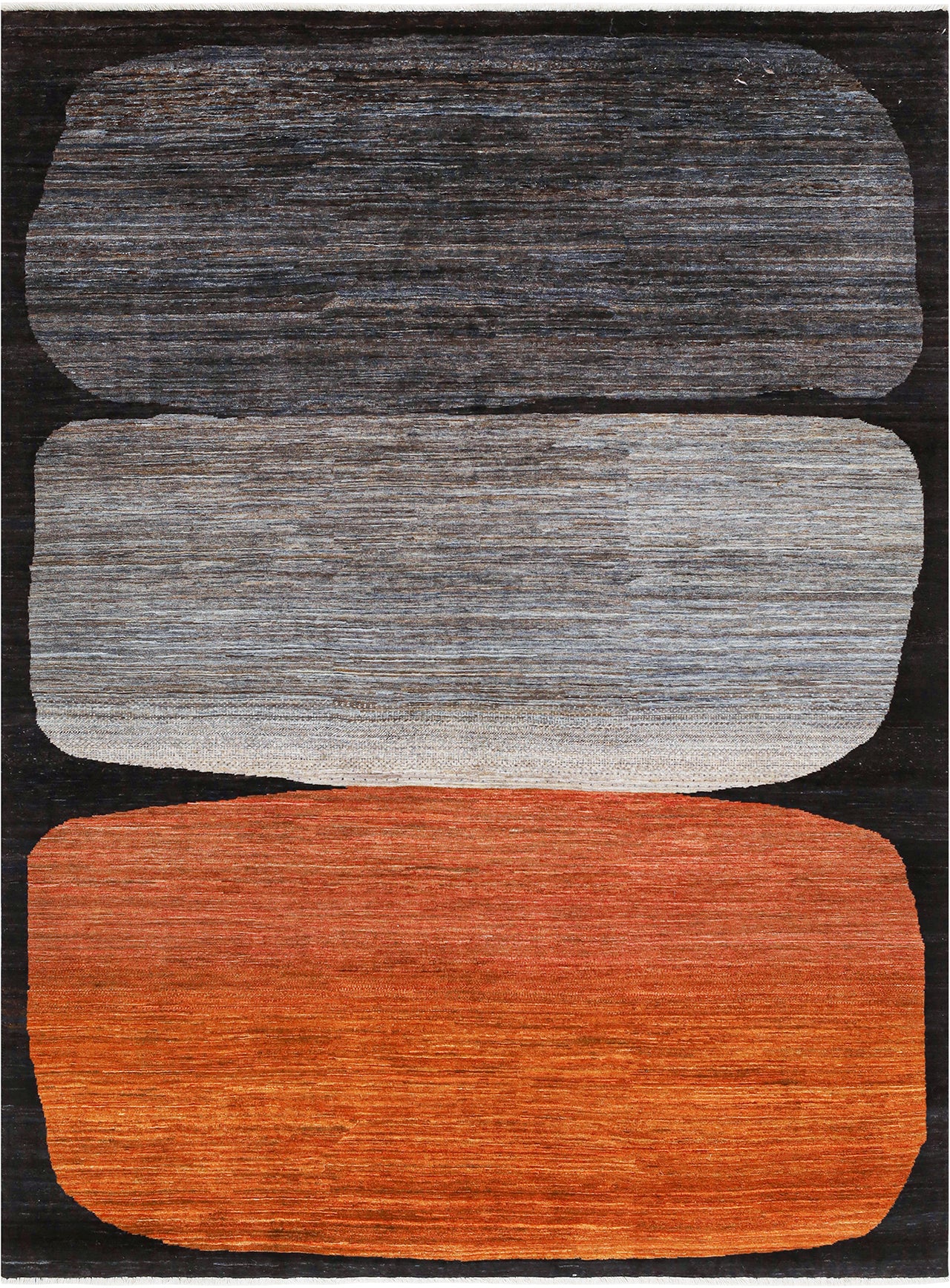 Modern design wool carpet, handmade, multi, 234x175cm