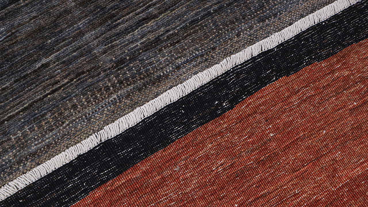 Modern design wool carpet, handmade, multi, 286x222cm