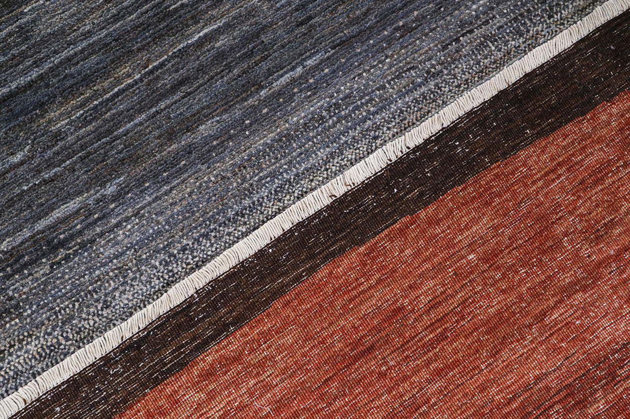 Modern design wool carpet, handmade, multi, 299x222cm