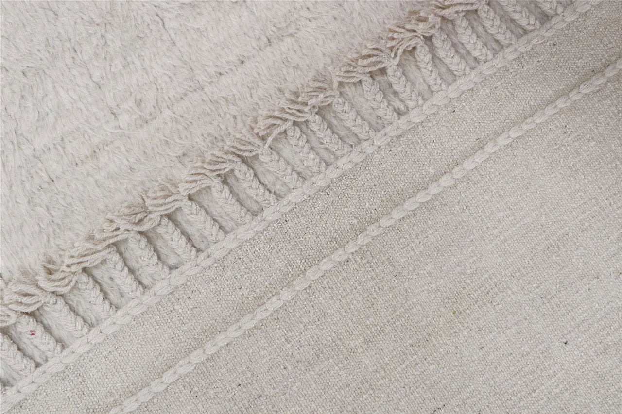 Tappeto design moderno bianco stile berbero, fatto a mano 296x249cm