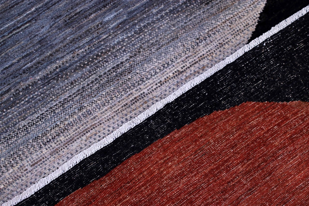 Modern design wool carpet, handmade, multi, 227x170cm