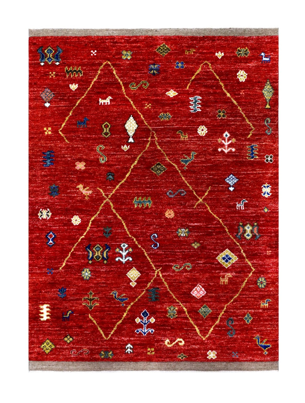 Handmade Tribal Berber Style Rug, 199x153cm
