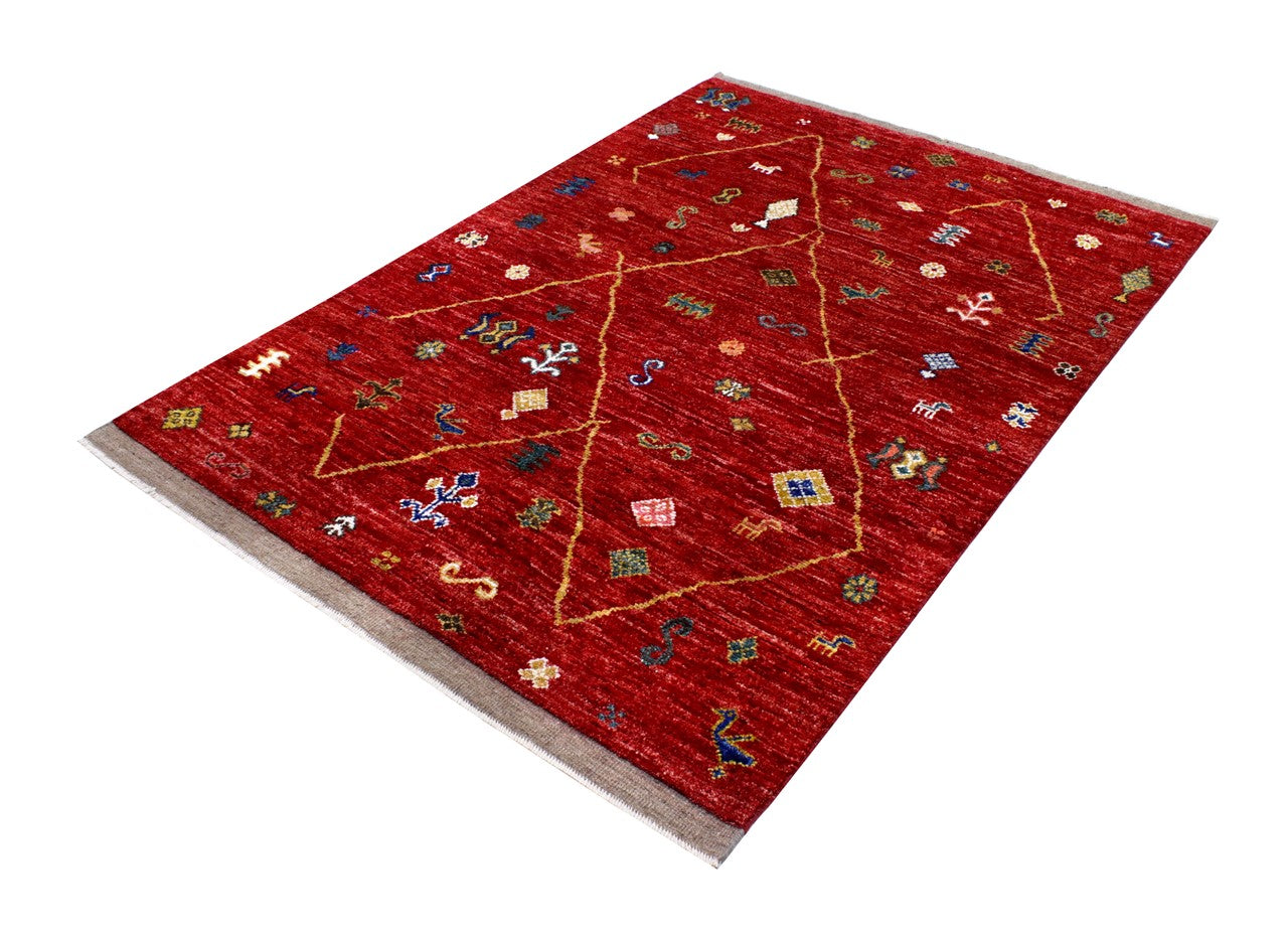 Handmade Tribal Berber Style Rug, 199x153cm