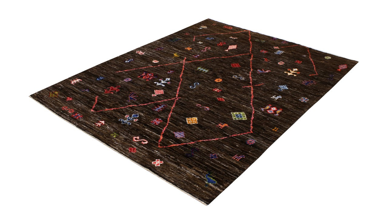 Handmade Tribal Berber Style Rug, 241x177cm