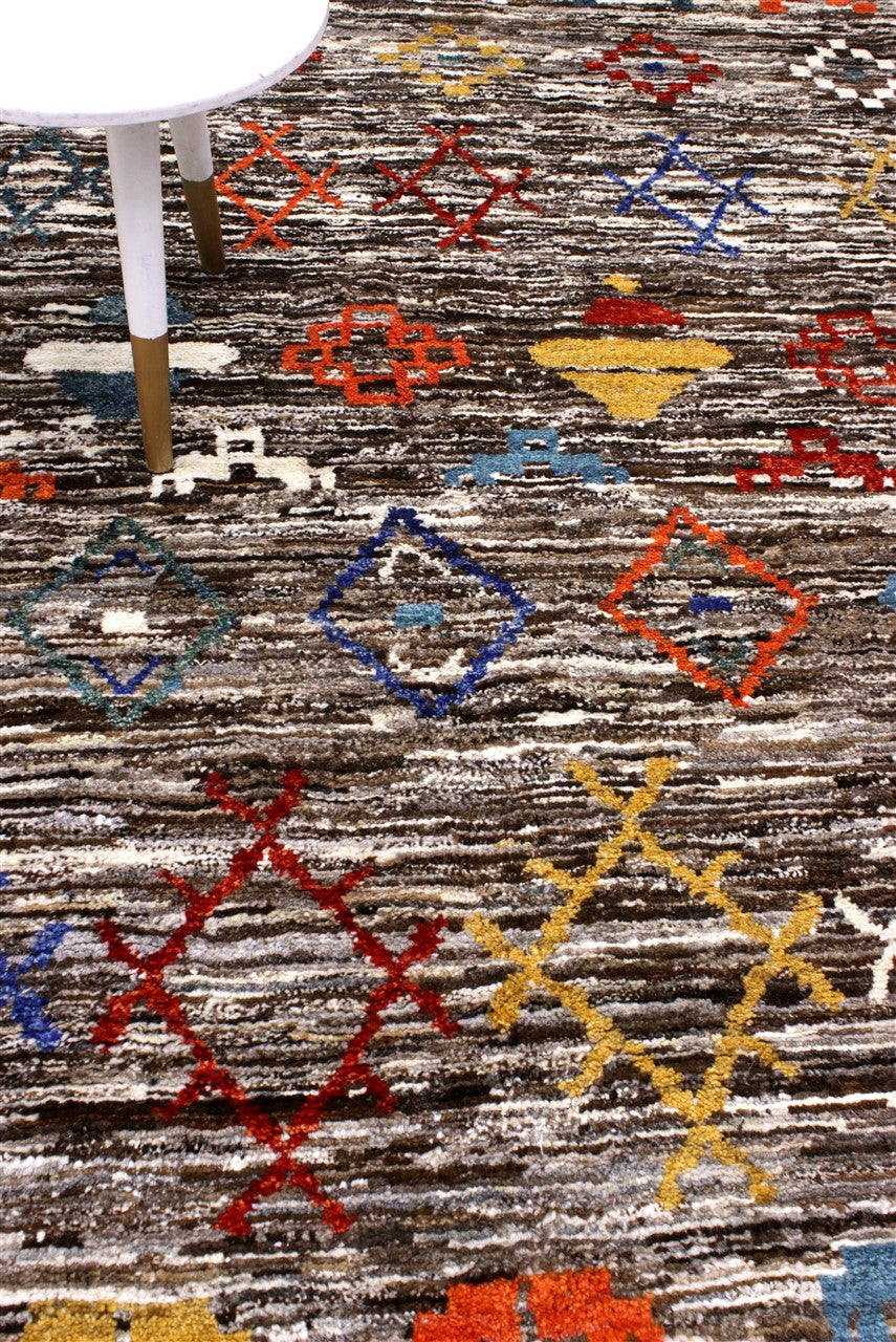 Handmade Tribal Berber Style Rug, 235x175cm