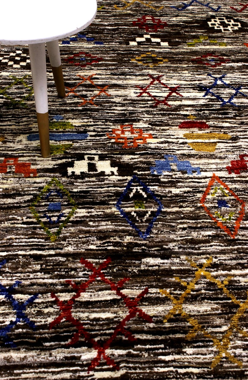 Handmade Tribal Berber Style Rug, 203x155cm