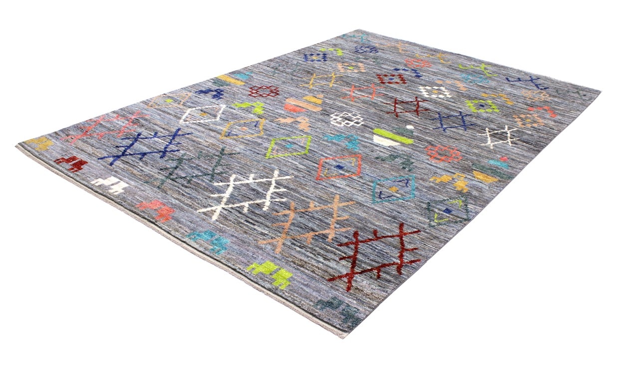 Handmade Tribal Rug Grey 294_200 cm