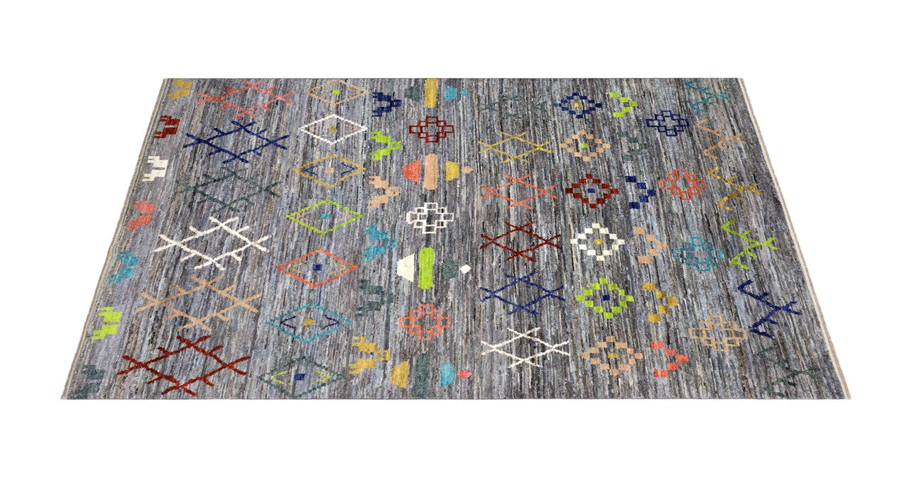 Handmade Tribal Rug Grey 294_200 cm