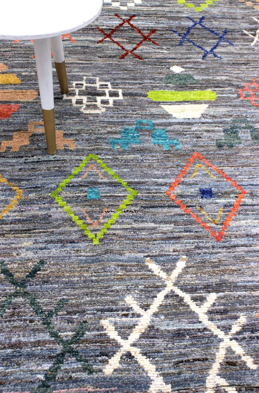 Handmade Tribal Rug Grey 294_200 cm