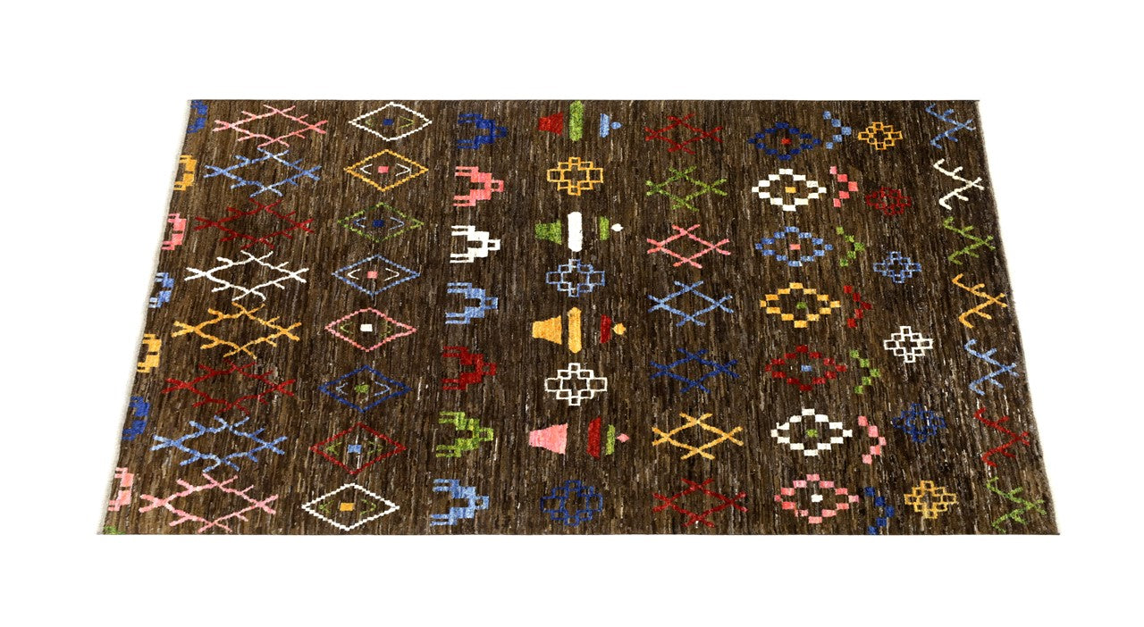 Handmade Tribal Rug Brown 296_230 cm