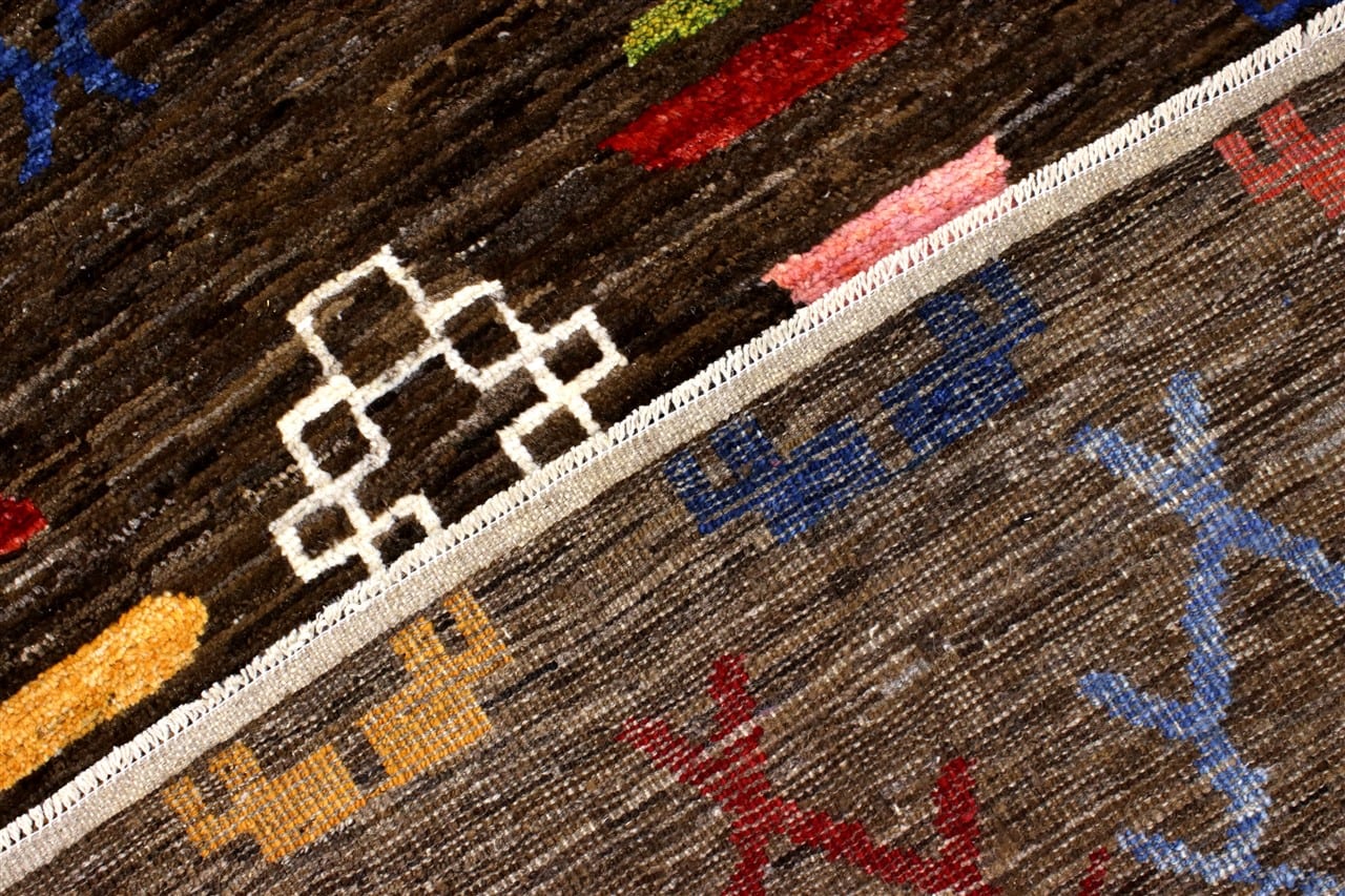 Handmade Tribal Rug Brown 296_230 cm