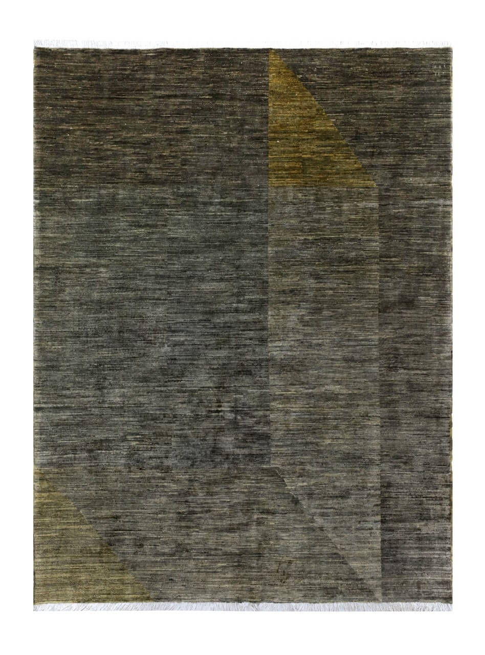 Handmade Modern Wool Rug, Geometric Design, 237x172cm