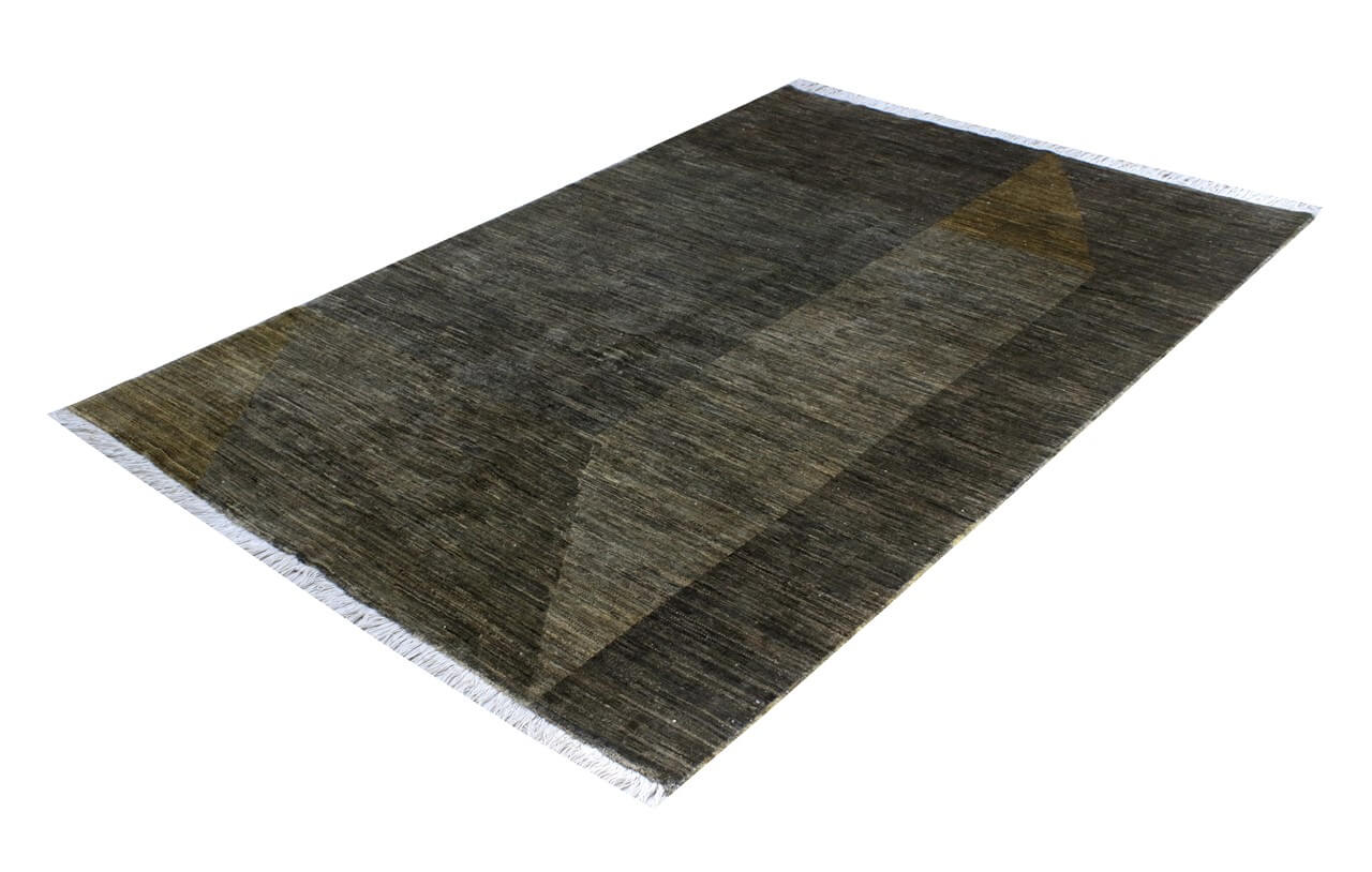 Handmade Modern Wool Rug, Geometric Design, 237x172cm