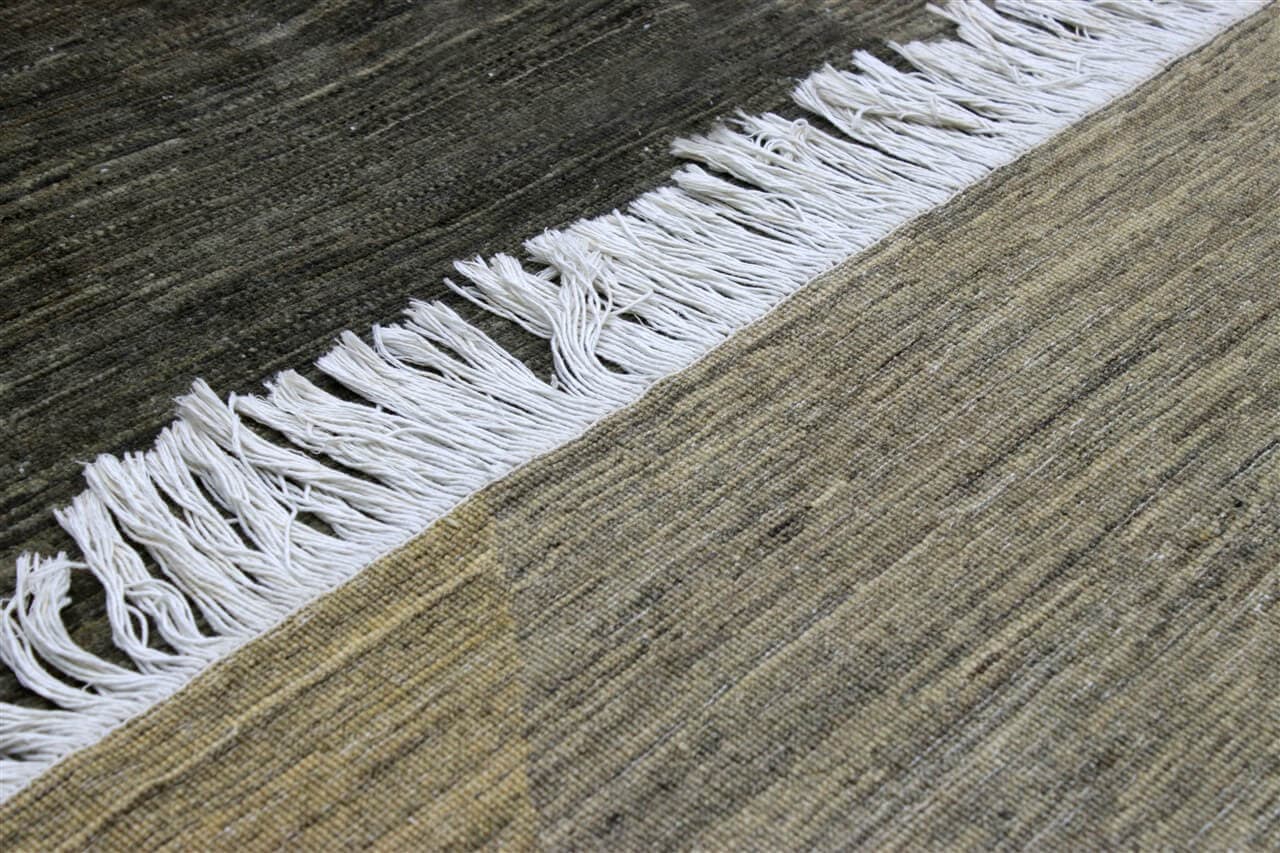 Handmade Modern Wool Rug, Geometric Design, 237x172cm
